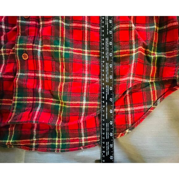 Vintage Montgomery Ward Men's Red Plaid Pure Wool Button Up Shirt XL 17/17.5 - Picture 7 of 8